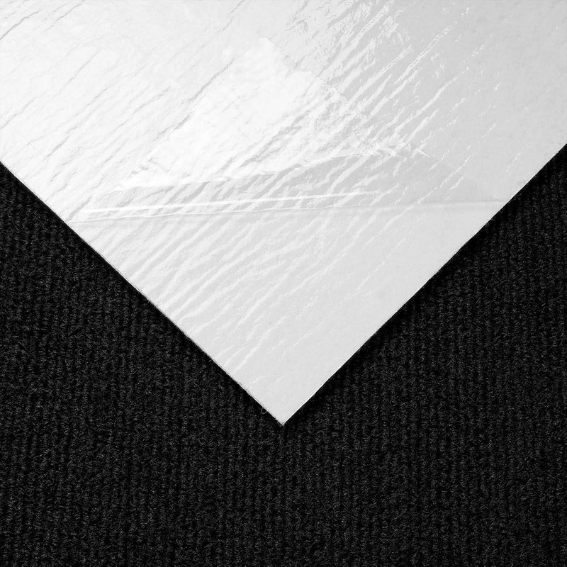 Decotalk 30 ورقة بلاط سجادة سوداء مربعة، بلاط سجادة قابل للإزالة واللصق، بلاط سجادة للقاعة السفلية، بلاط لاصق مع وسادة مرفقة، بلاط أرضيات سوداء 12"x12" - Image 2